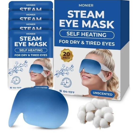 Steam Eye Mask for Dry Eyes | Self Heating Warm Compress for Eyes - Picture 1 of 5
